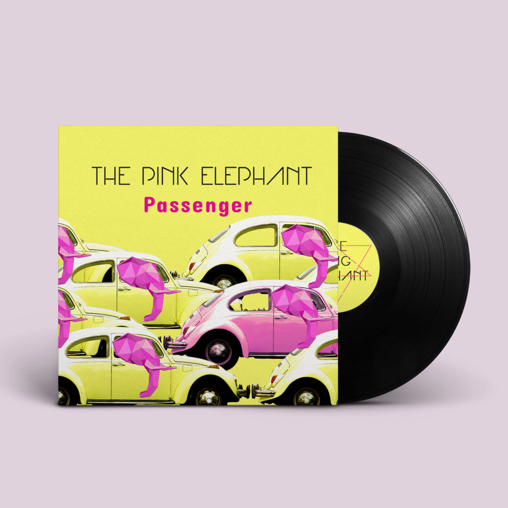 Conception d’une pochette vinyl pour un groupe de pop-rock “the pink elephant”.